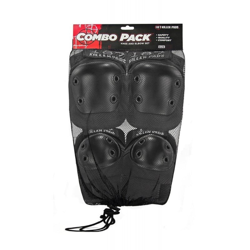 187 Killer Pads Combo Pack Pad Set black - Skateboarding - Schutzausrüstung - Rollbrett Mission