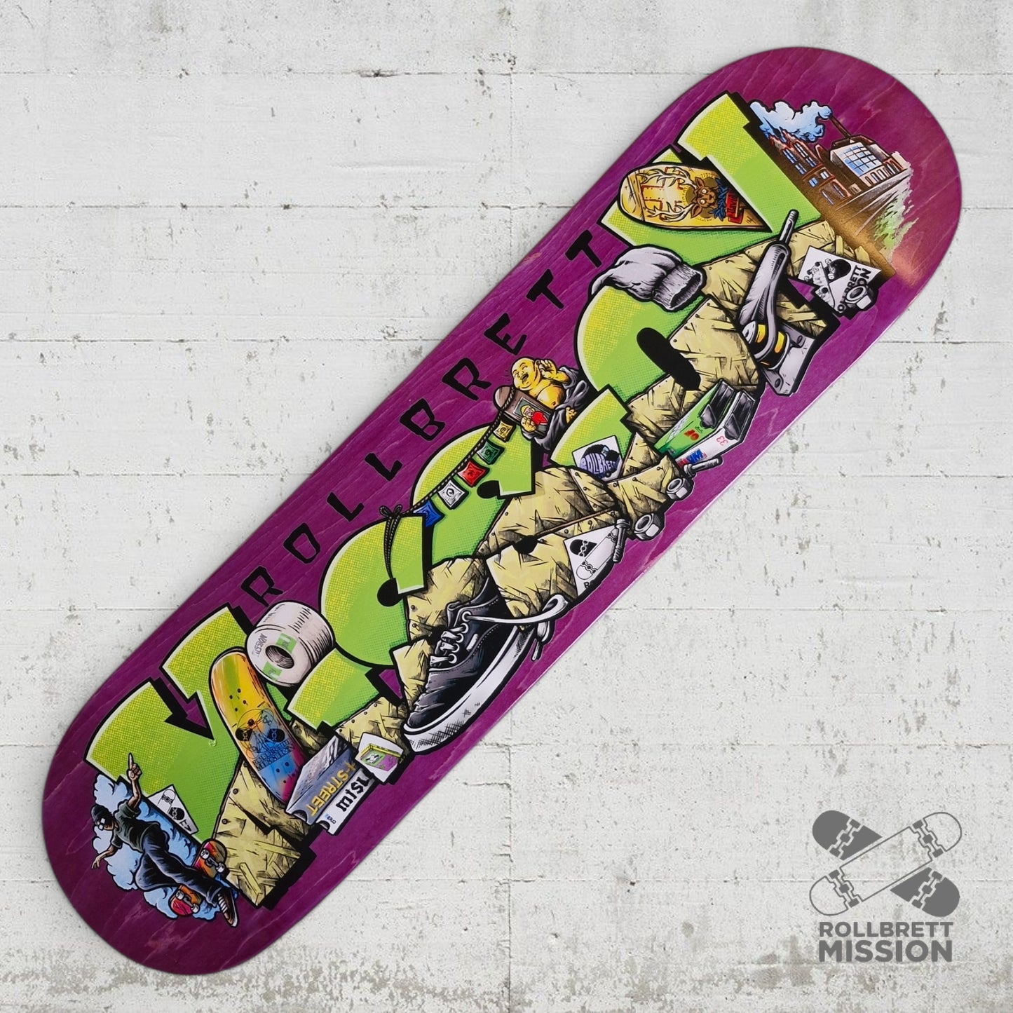 Rollbrett Mission Shop Spirit PURPLE Medium Concave 8.25 Deck