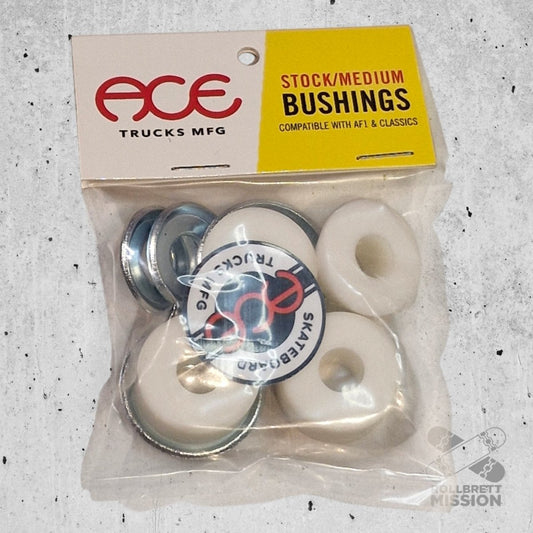 ACE Bushings Stock Medium 91A 86A white - Skateboard - Kleinteile - Rollbrett Mission