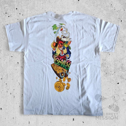 Bean Skateboards T-Shirt Pirates white - Rollbrett Mission