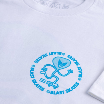 Blast Skates T-Shirt Alien Curb white - Rollbrett Mission