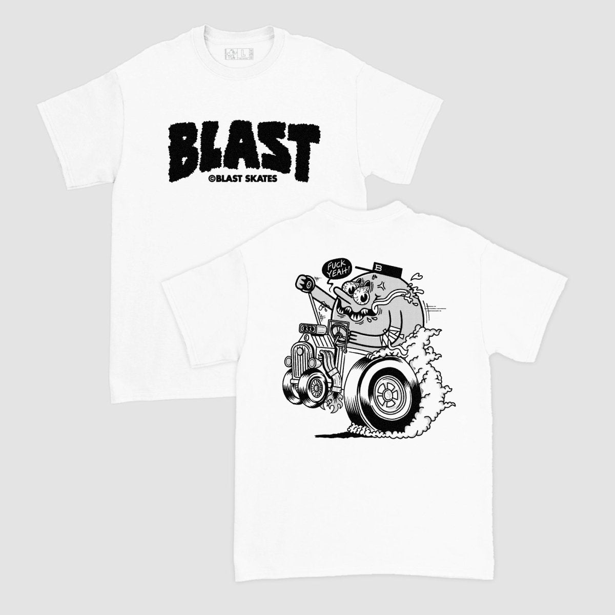 Blast Skates T-Shirt Team Blast white - Rollbrett Mission