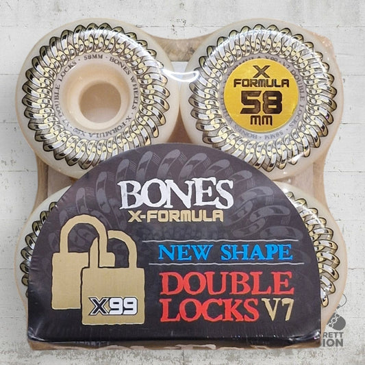 Bones X - Formula 99A 58mm Double Lock V7 Shape Wheels - Skateboard - Rollen - Rollbrett Mission