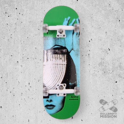 Custom Fingerboard Complete Antiz Dogma green 34mm - Fingerboard - Rollbrett Mission