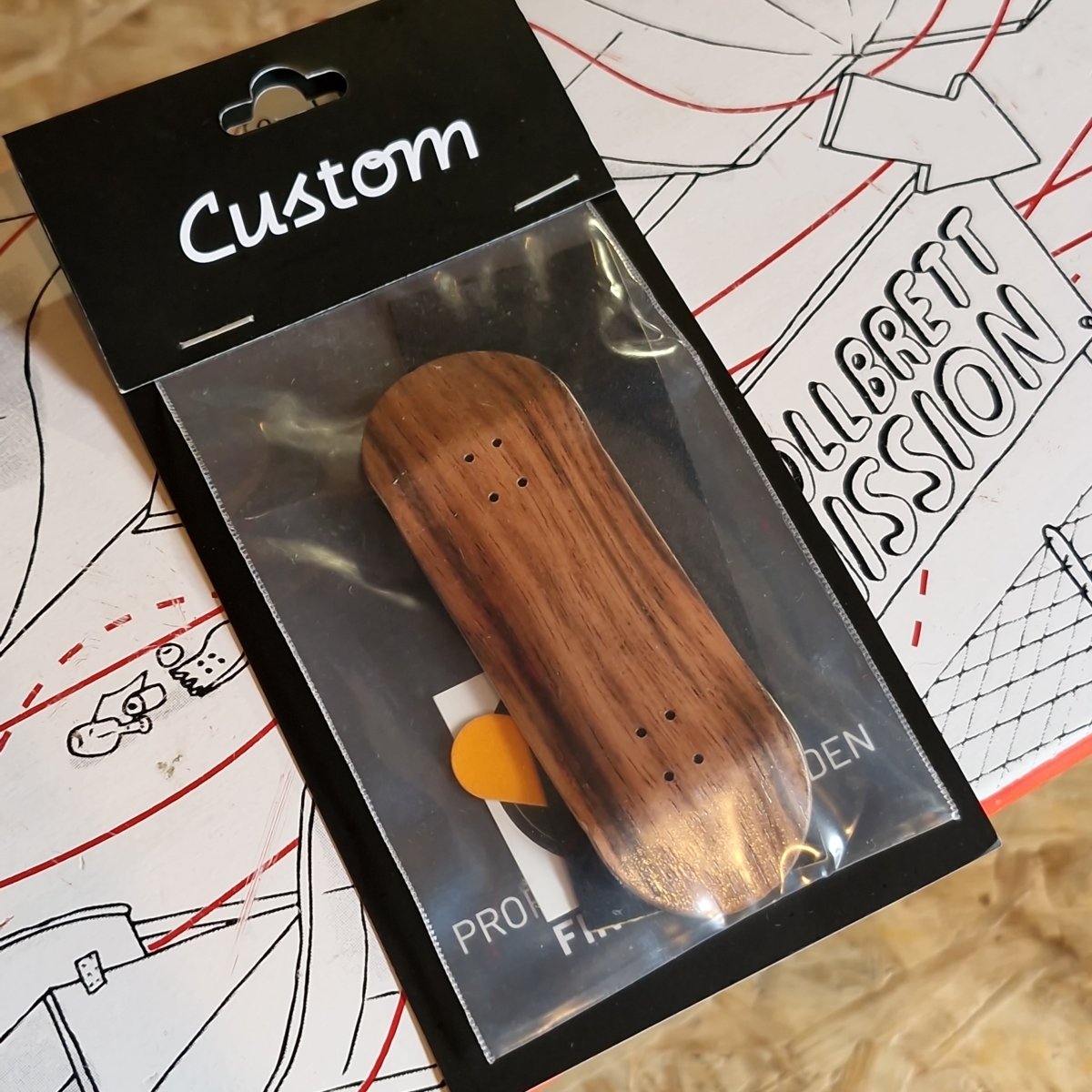 Custom Fingerboard Deck Darkwood 34mm - Fingerboard - Rollbrett Mission