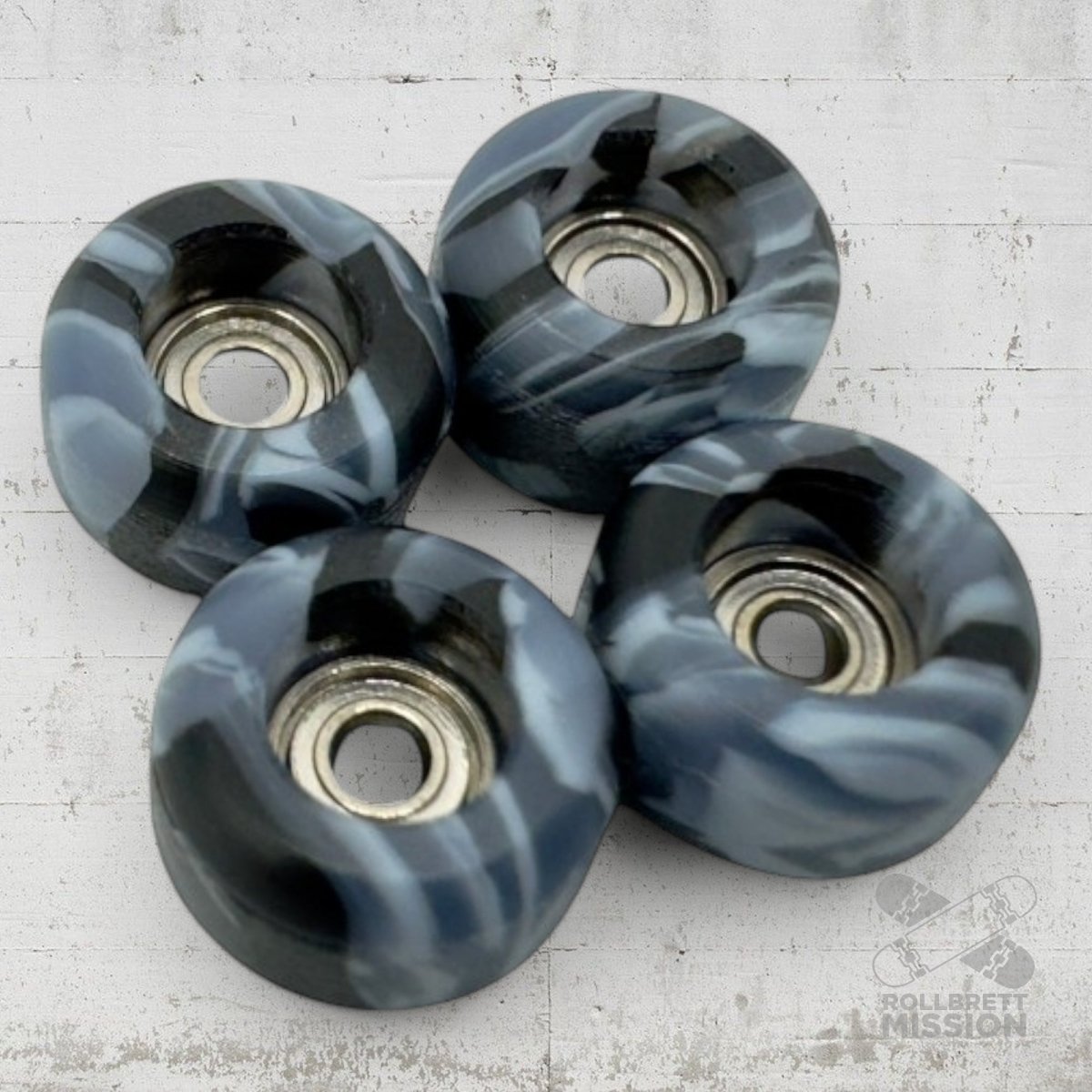 Custom Fingerboard Wheels Swirl color - Fingerboard - Rollbrett Mission