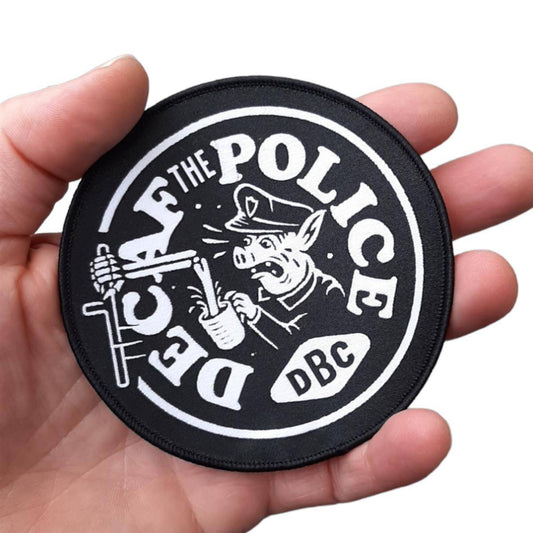 Death By Coffee Decaf The Police Patch Aufnäher - Rollbrett Mission