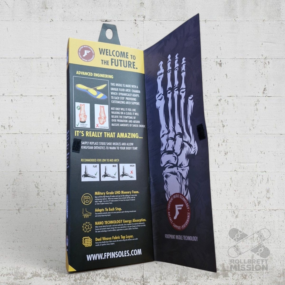 Footprint FP Insoles Orthotics Fluid X Low - Skateboard - Kleinteile - Rollbrett Mission