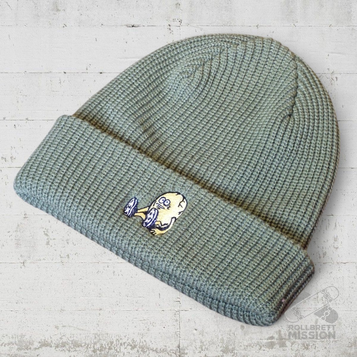 Heroin Skateboards Beanie Egg olive - Kopfbekleidung & - tücher - Rollbrett Mission