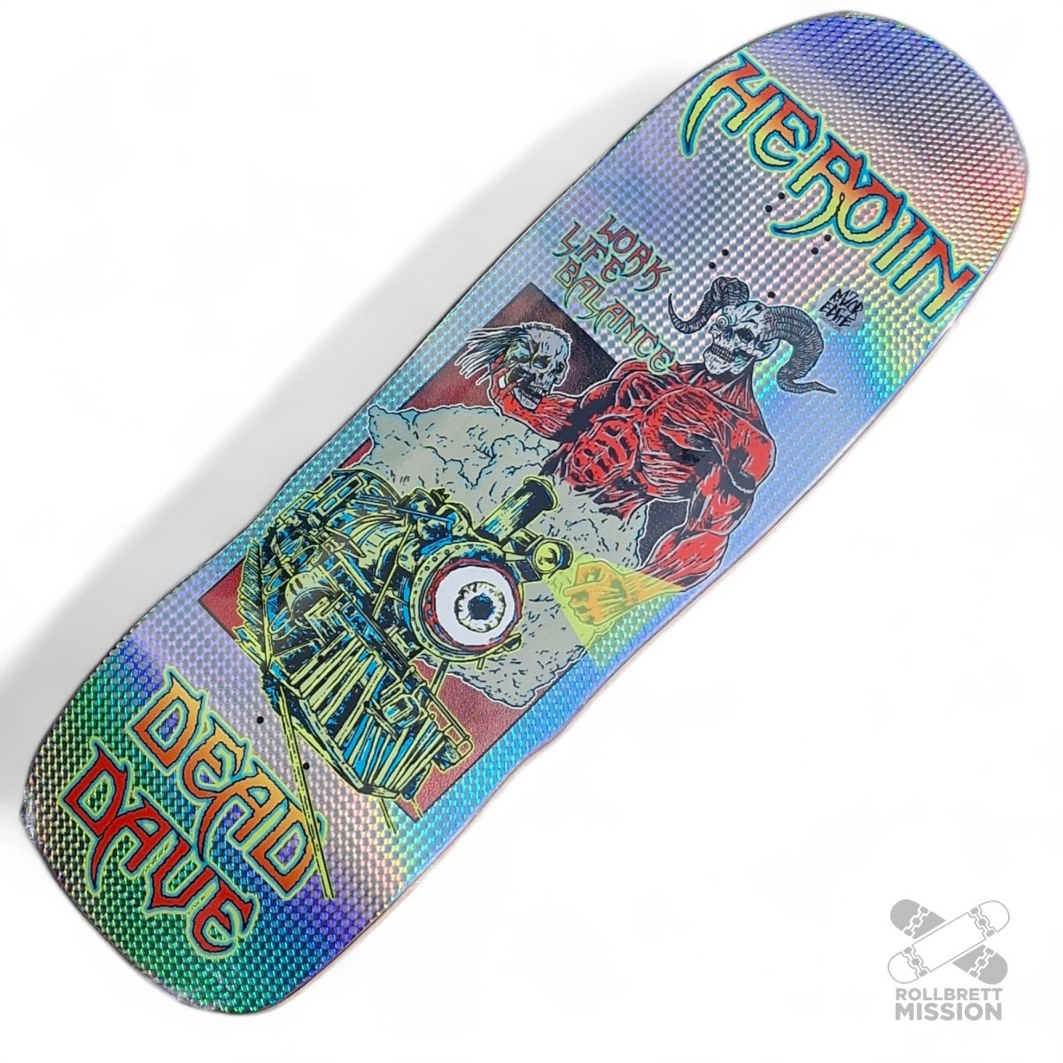 Heroin Skateboards Dead Dave Holo Hellscape 10.1 Deck - Skateboard - Decks - Rollbrett Mission