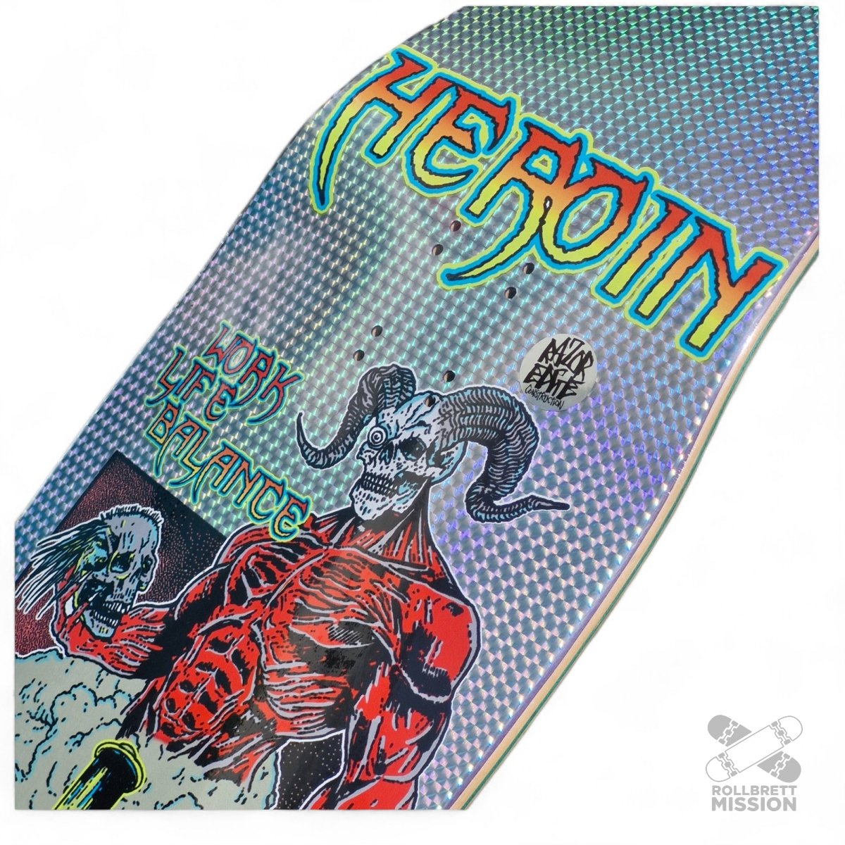 Heroin Skateboards Dead Dave Holo Hellscape 10.1 Deck - Skateboard - Decks - Rollbrett Mission