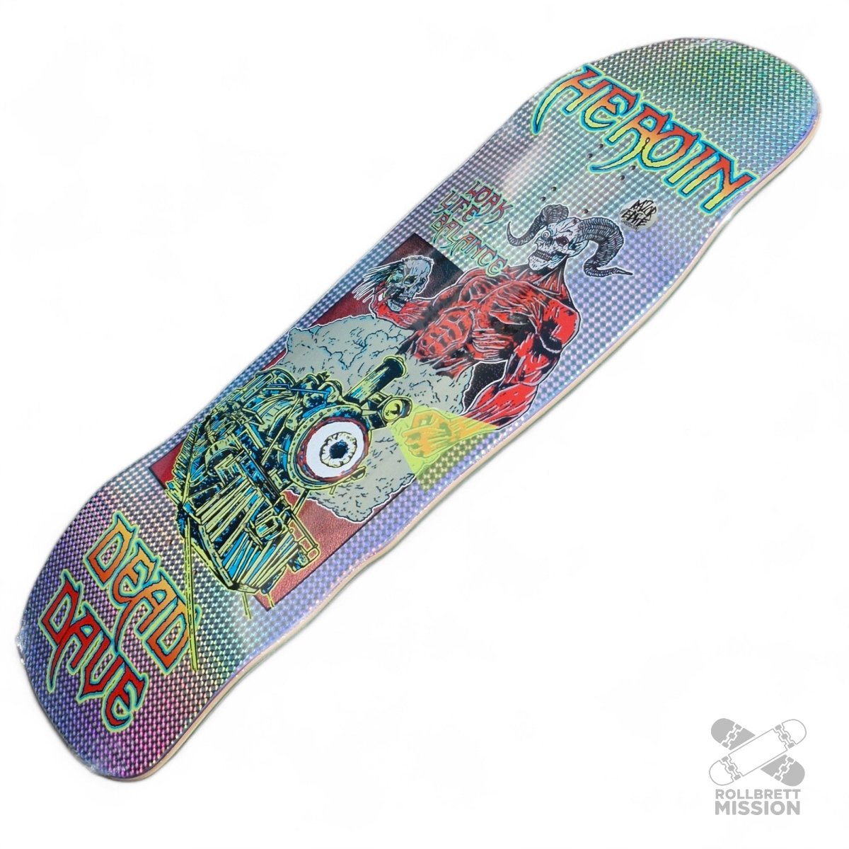 Heroin Skateboards Dead Dave Holo Hellscape 10.1 Deck - Skateboard - Decks - Rollbrett Mission