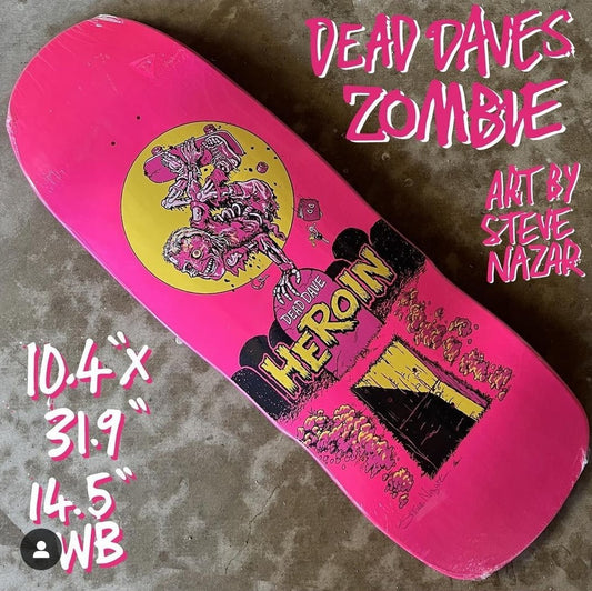 Heroin Skateboards Dead Dave Zombie 10.4 Deck - Skateboard - Decks - Rollbrett Mission