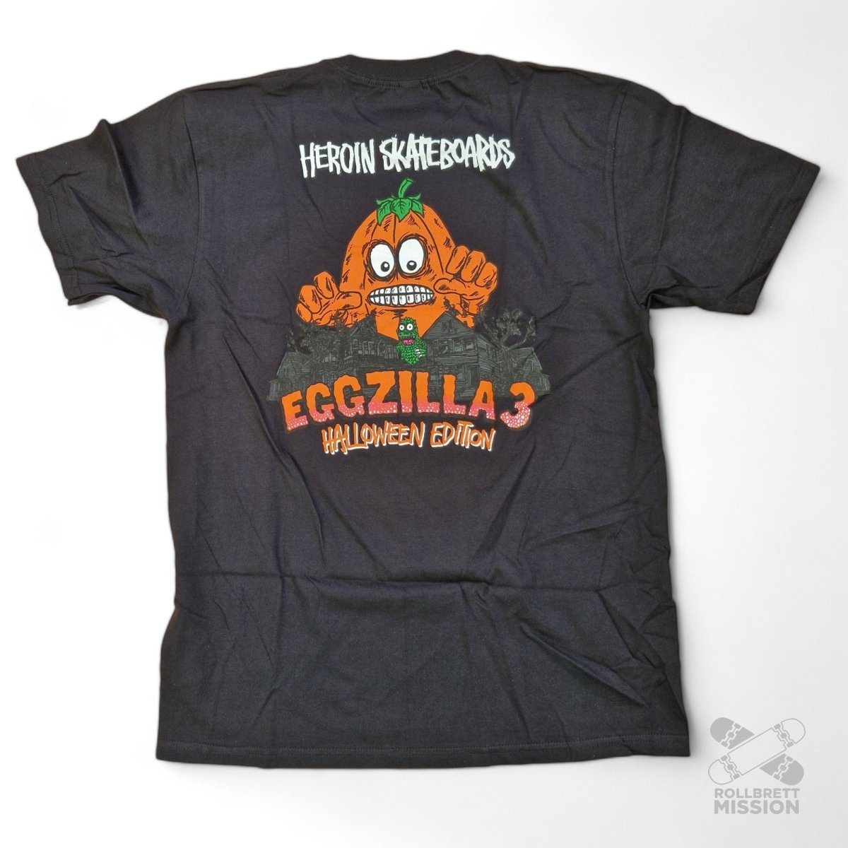 Heroin Skateboards Eggzilla 3 T-Shirt black - Rollbrett Mission