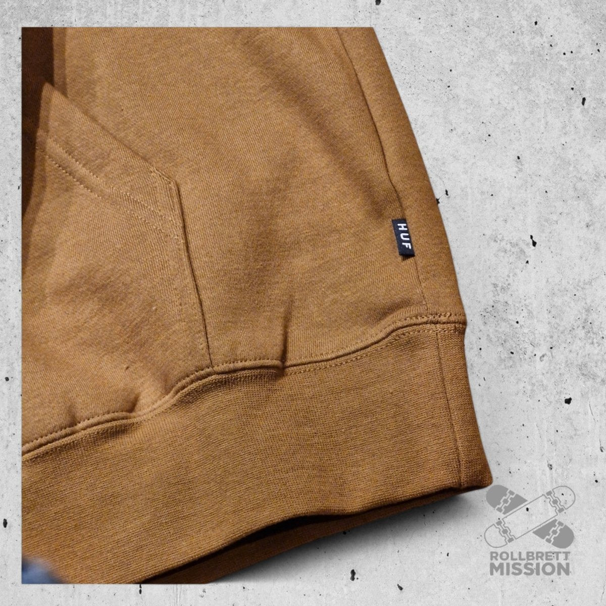 HUF Hoodie Dicey rubber brown - Shirts & Tops - Rollbrett Mission