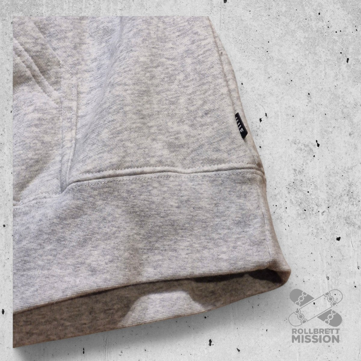 HUF Hoodie Hat Trick heather grey - Shirts & Tops - Rollbrett Mission