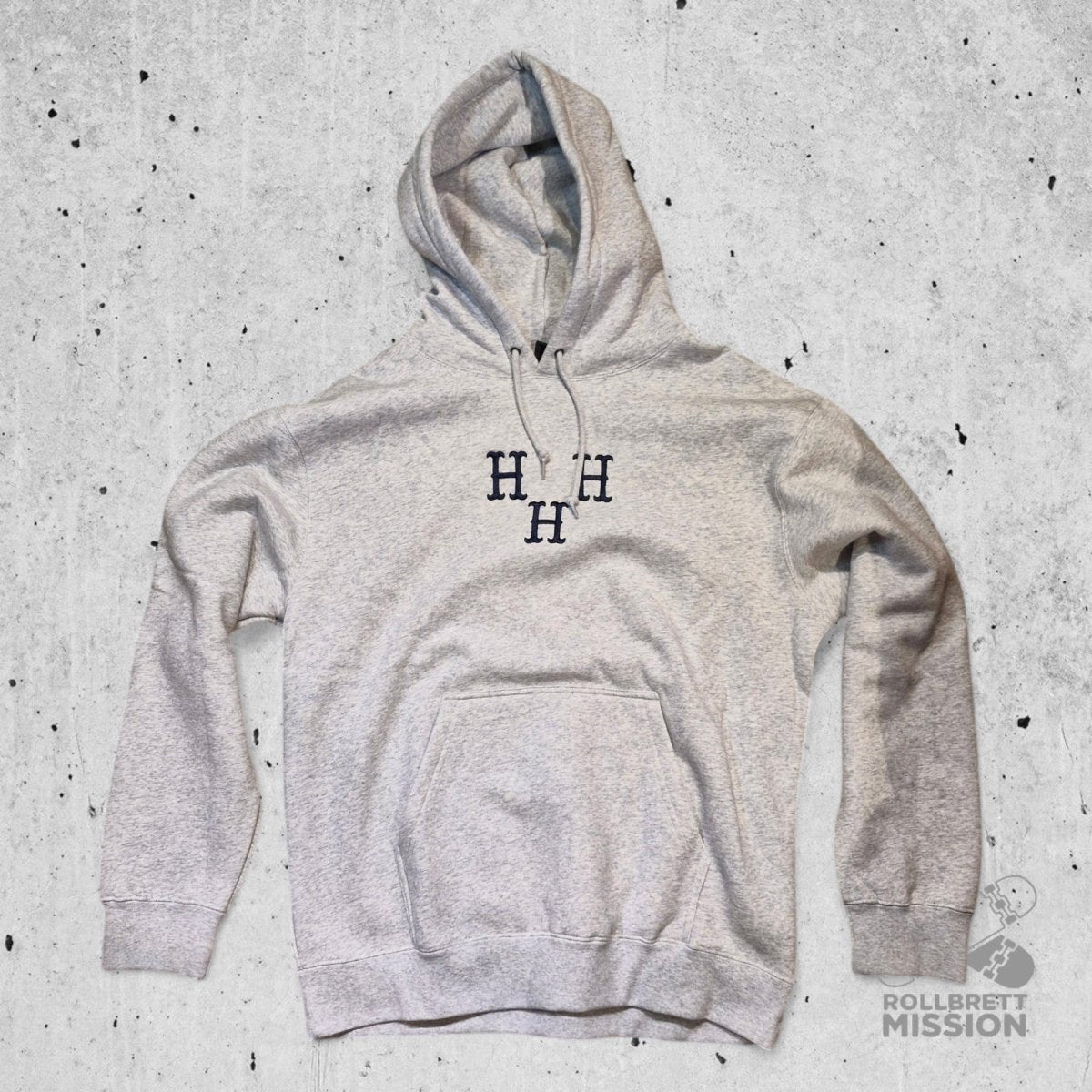 HUF Hoodie Hat Trick heather grey - Shirts & Tops - Rollbrett Mission