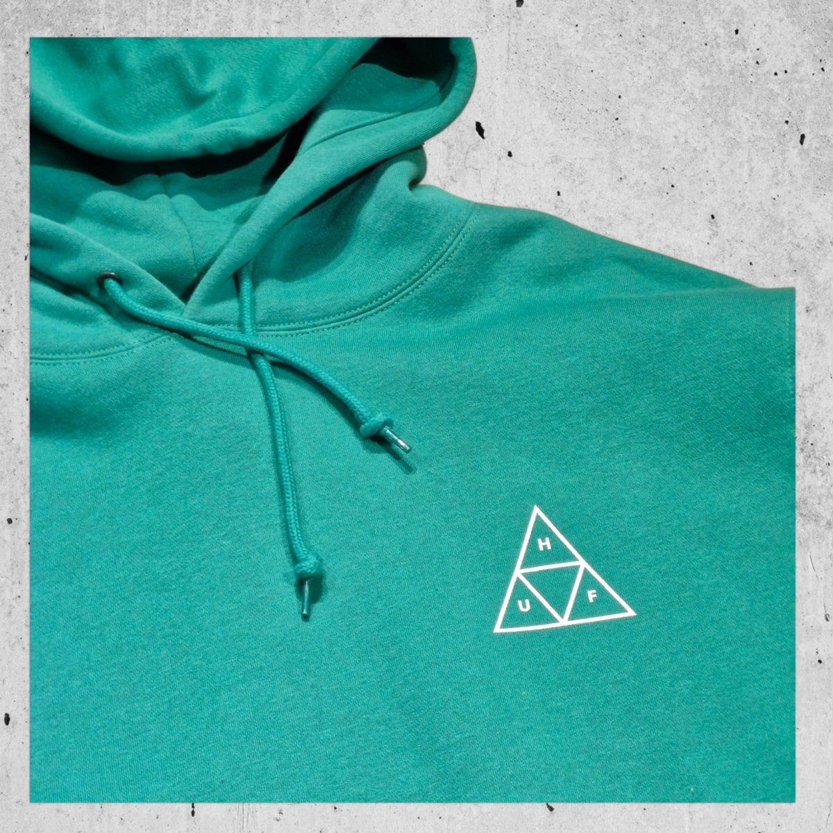 HUF Hoodie Set TT emerald green - Shirts & Tops - Rollbrett Mission