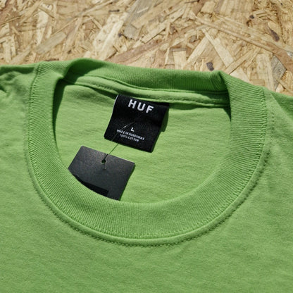 Huf T-Shirt Robotics lime green - Rollbrett Mission