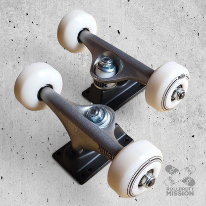 Rellik Trucks Complete Set black - silver - Skateboard - Teile - Rollbrett Mission