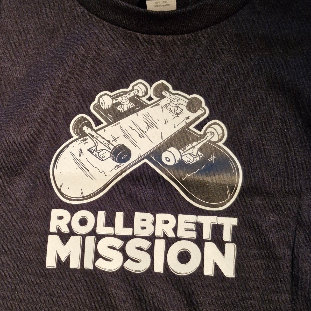 Rollbrett Mission 3D Logo Kids T-Shirt schwarz - Shirts & Tops - Rollbrett Mission