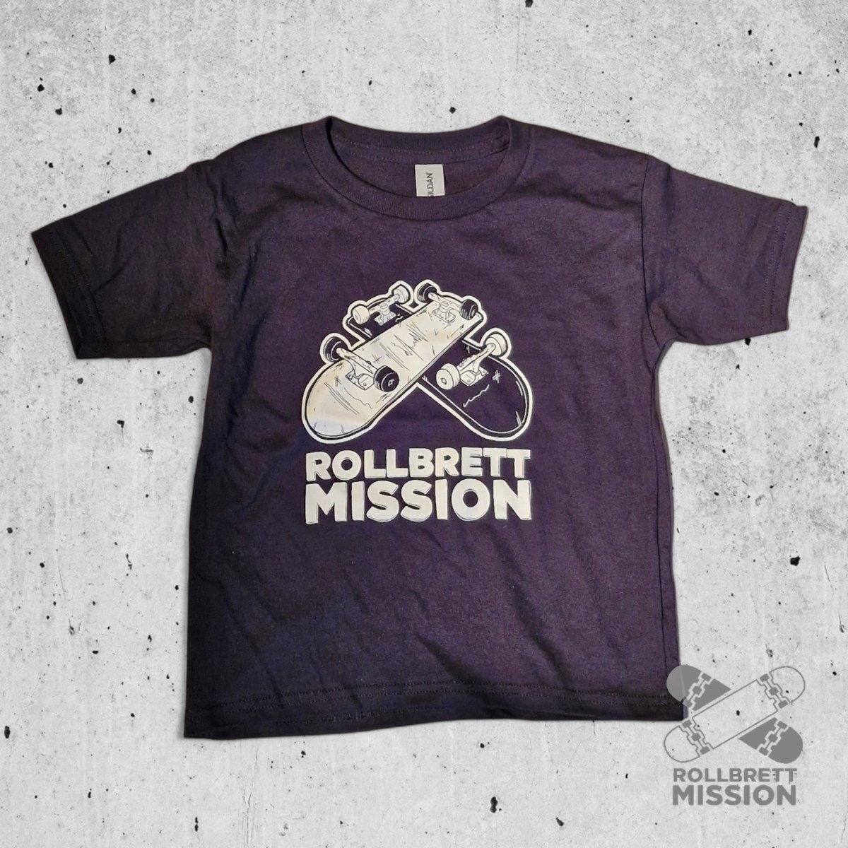 Rollbrett Mission 3D Logo Kids T-Shirt schwarz - Shirts & Tops - Rollbrett Mission