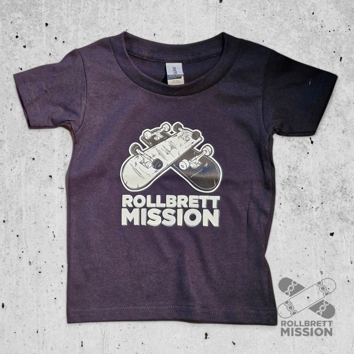 Rollbrett Mission 3D Logo Kids T-Shirt schwarz - Shirts & Tops - Rollbrett Mission