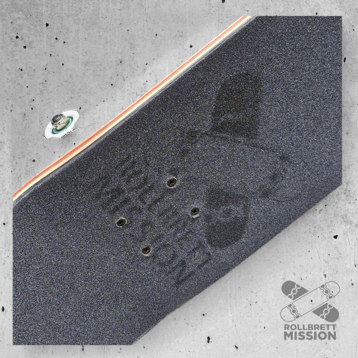 Rollbrett Mission Black Logo 8.0" Complete Skateboard - Skateboard - Decks - Rollbrett Mission