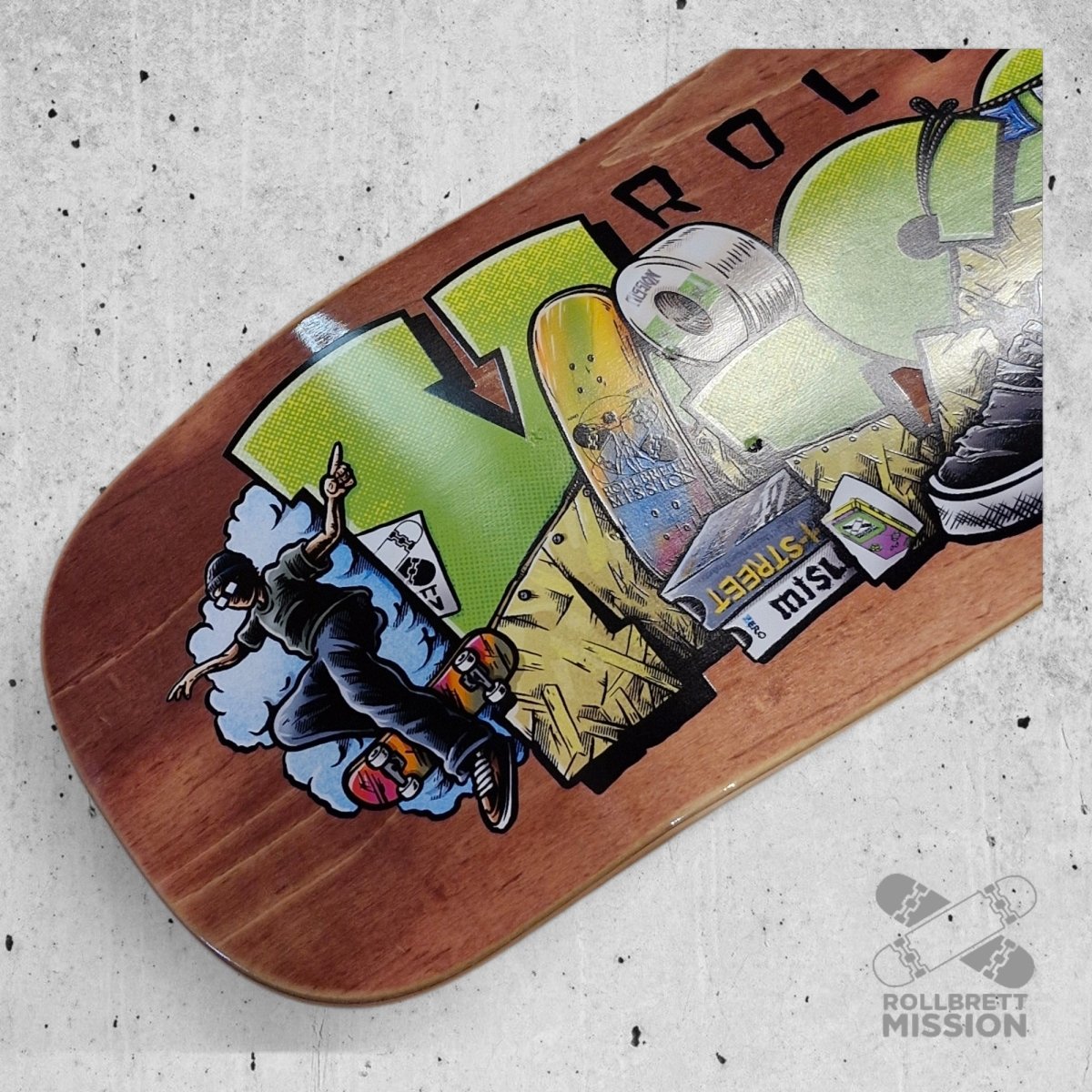 Rollbrett Mission Shop Spirit 9.25 Square Oldschool Deck - Skateboard - Decks - Rollbrett Mission