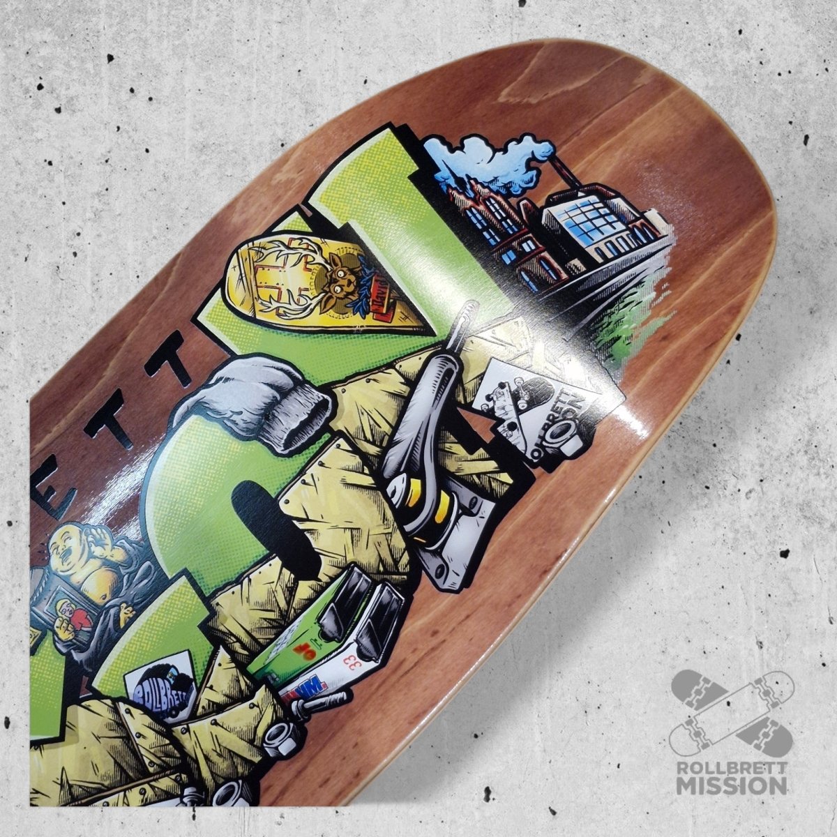 Rollbrett Mission Shop Spirit 9.25 Square Oldschool Deck - Skateboard - Decks - Rollbrett Mission