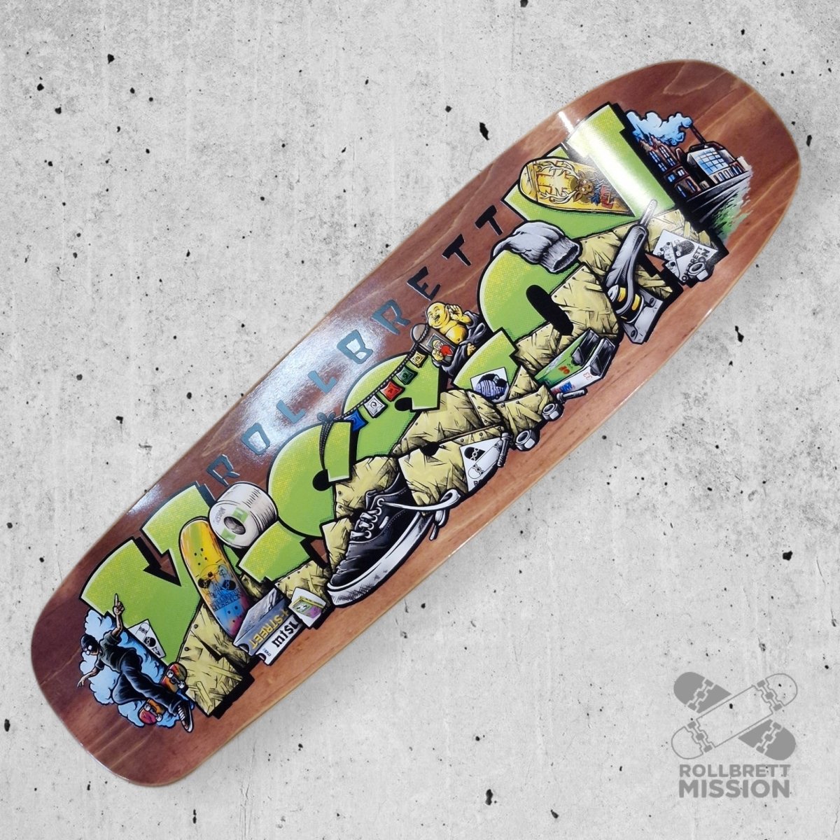 Rollbrett Mission Shop Spirit 9.25 Square Oldschool Deck - Skateboard - Decks - Rollbrett Mission