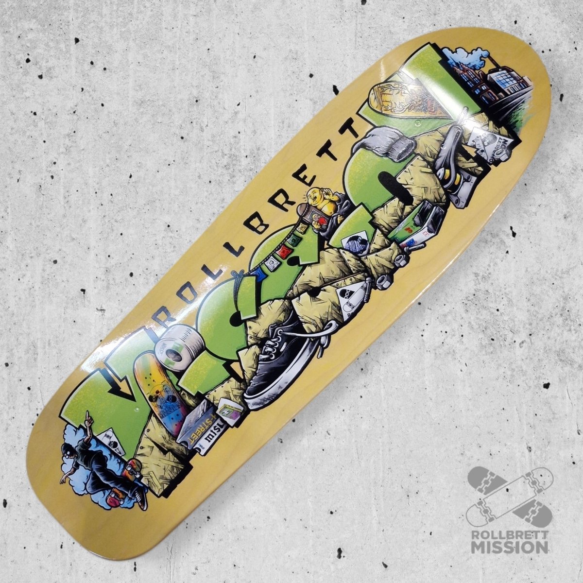 Rollbrett Mission Shop Spirit 9.75 Oldschool Deck - Skateboard - Decks - Rollbrett Mission