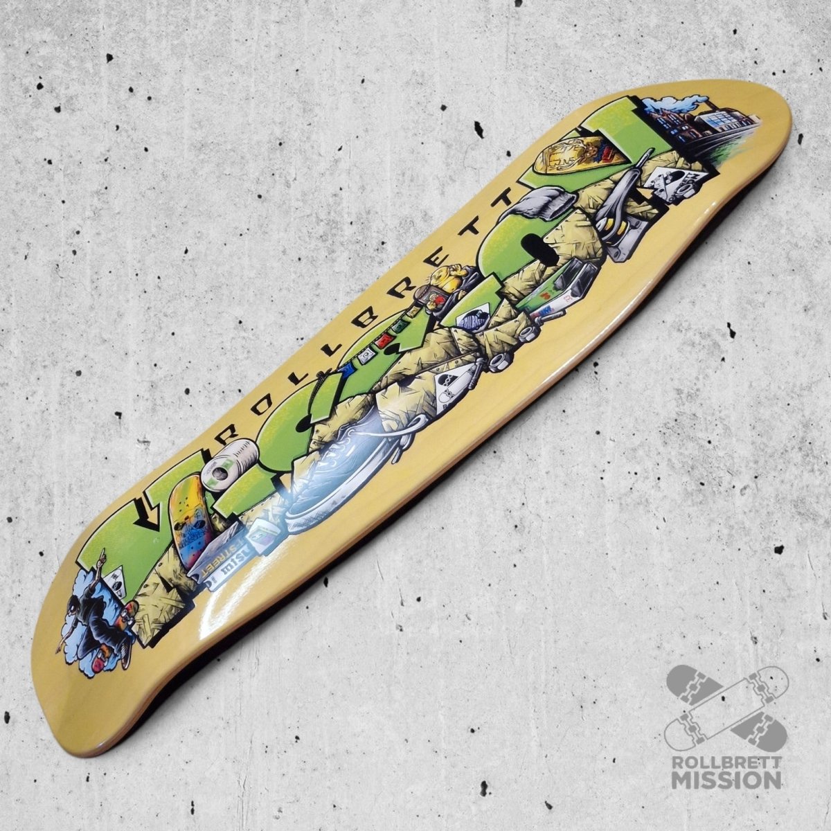 Rollbrett Mission Shop Spirit 9.75 Oldschool Deck - Skateboard - Decks - Rollbrett Mission