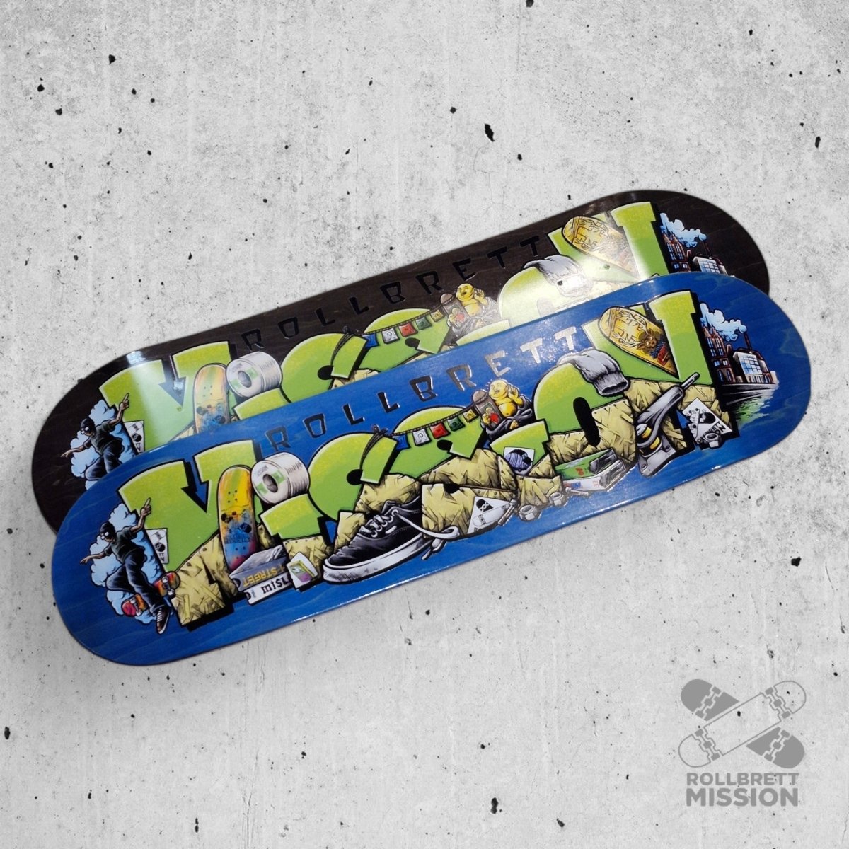 Rollbrett Mission Shop Spirit Deep Concave Deck - Skateboard - Decks - Rollbrett Mission