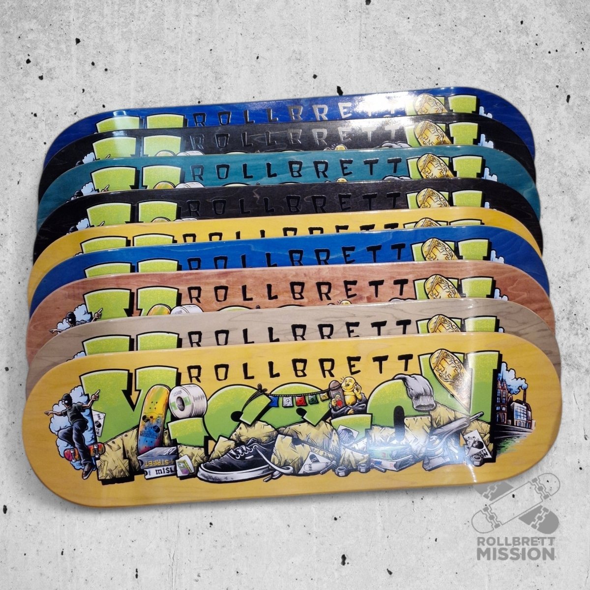 Rollbrett Mission Shop Spirit Medium Concave Deck - Skateboard - Decks - Rollbrett Mission