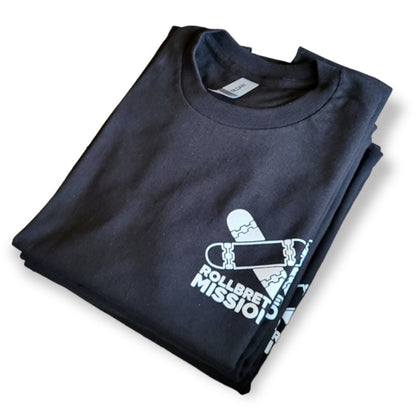 Rollbrett Mission T - Shirt Premium Mini Logo schwarz - Shirts & Tops - Rollbrett Mission