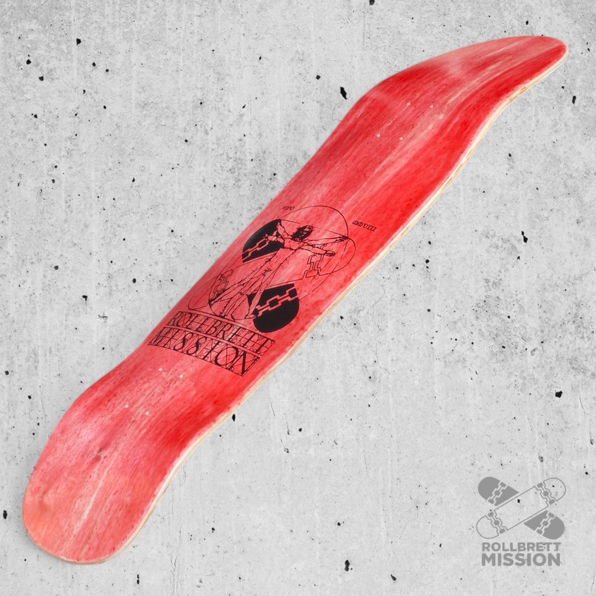 Rollbrett Mission Vitruvian 10.0 Logo Old School Deck - Skateboard - Decks - Rollbrett Mission