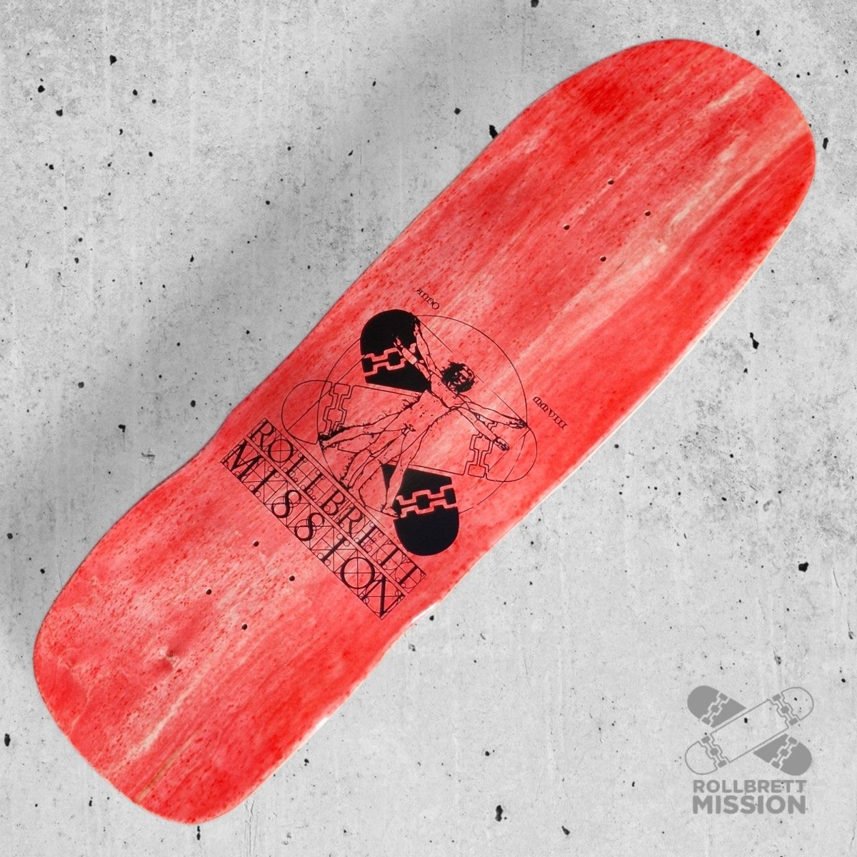 Rollbrett Mission Vitruvian 10.0 Logo Old School Deck - Skateboard - Decks - Rollbrett Mission