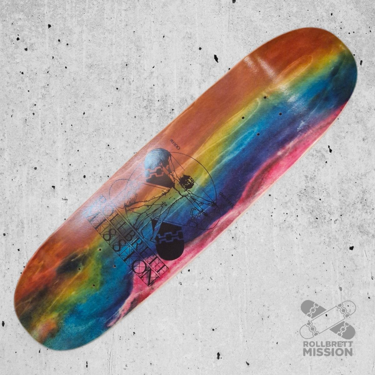 Rollbrett Mission Vitruvian 8.8 Logo Football Deck - Skateboard - Decks - Rollbrett Mission