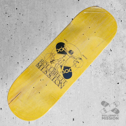 Rollbrett Mission Vitruvian 9.8 Twintail Deck gelb - Skateboard - Decks - Rollbrett Mission