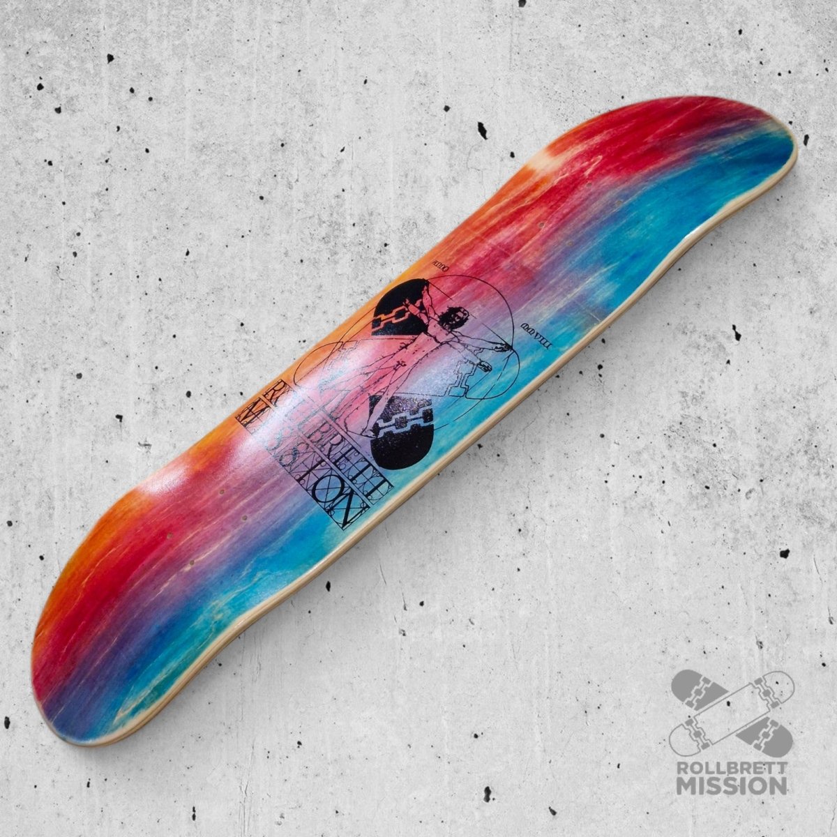 Rollbrett Mission Vitruvian Acid 8.25 Short Twintail Deck V3 - Skateboard - Decks - Rollbrett Mission