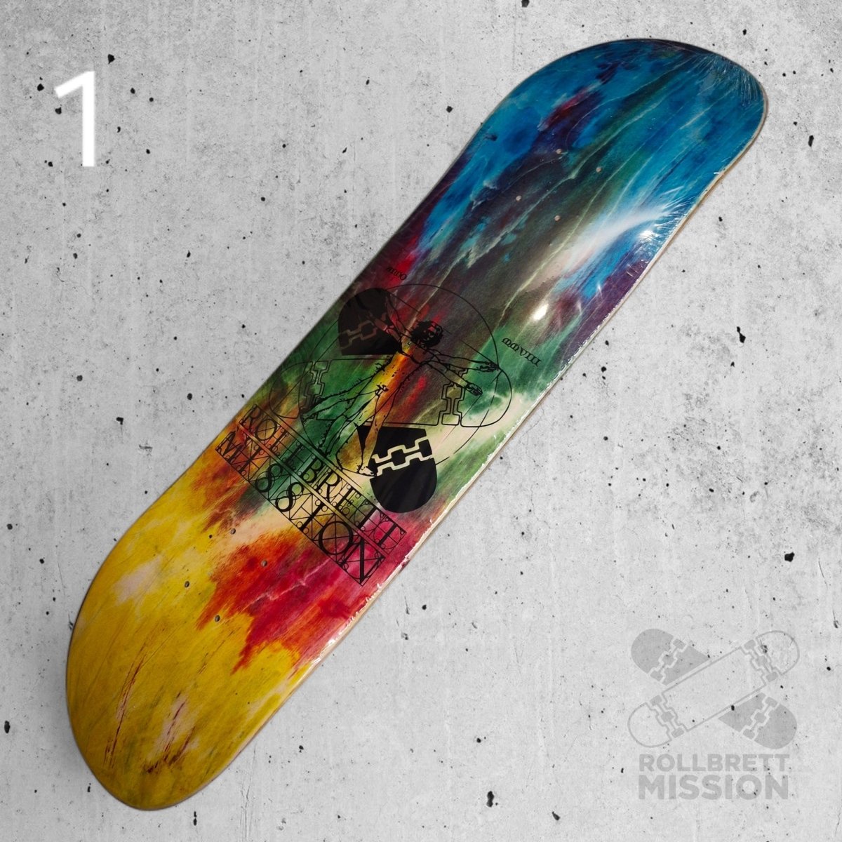 Rollbrett Mission Vitruvian Acid 8.5 Deck - Skateboard - Decks - Rollbrett Mission