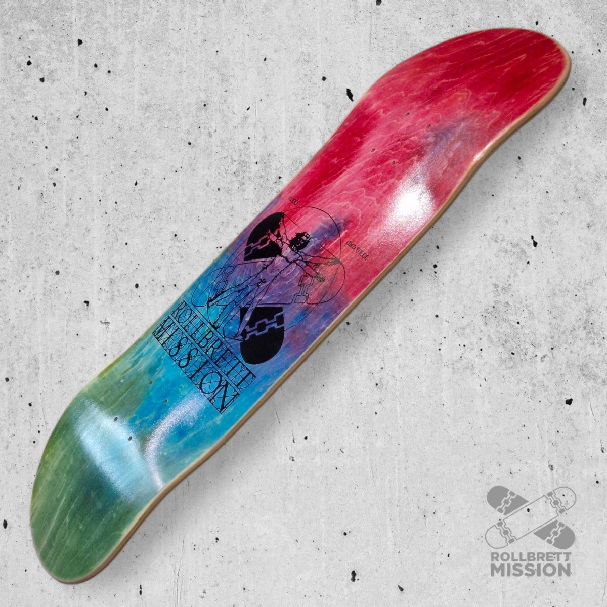 Rollbrett Mission Vitruvian Acid 9.0 Short Twintail Deck V1 - Skateboard - Decks - Rollbrett Mission