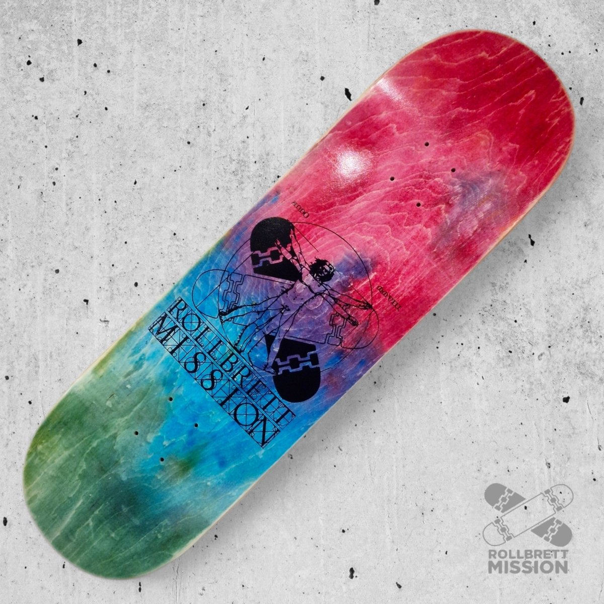 Rollbrett Mission Vitruvian Acid 9.0 Short Twintail Deck V1 - Skateboard - Decks - Rollbrett Mission