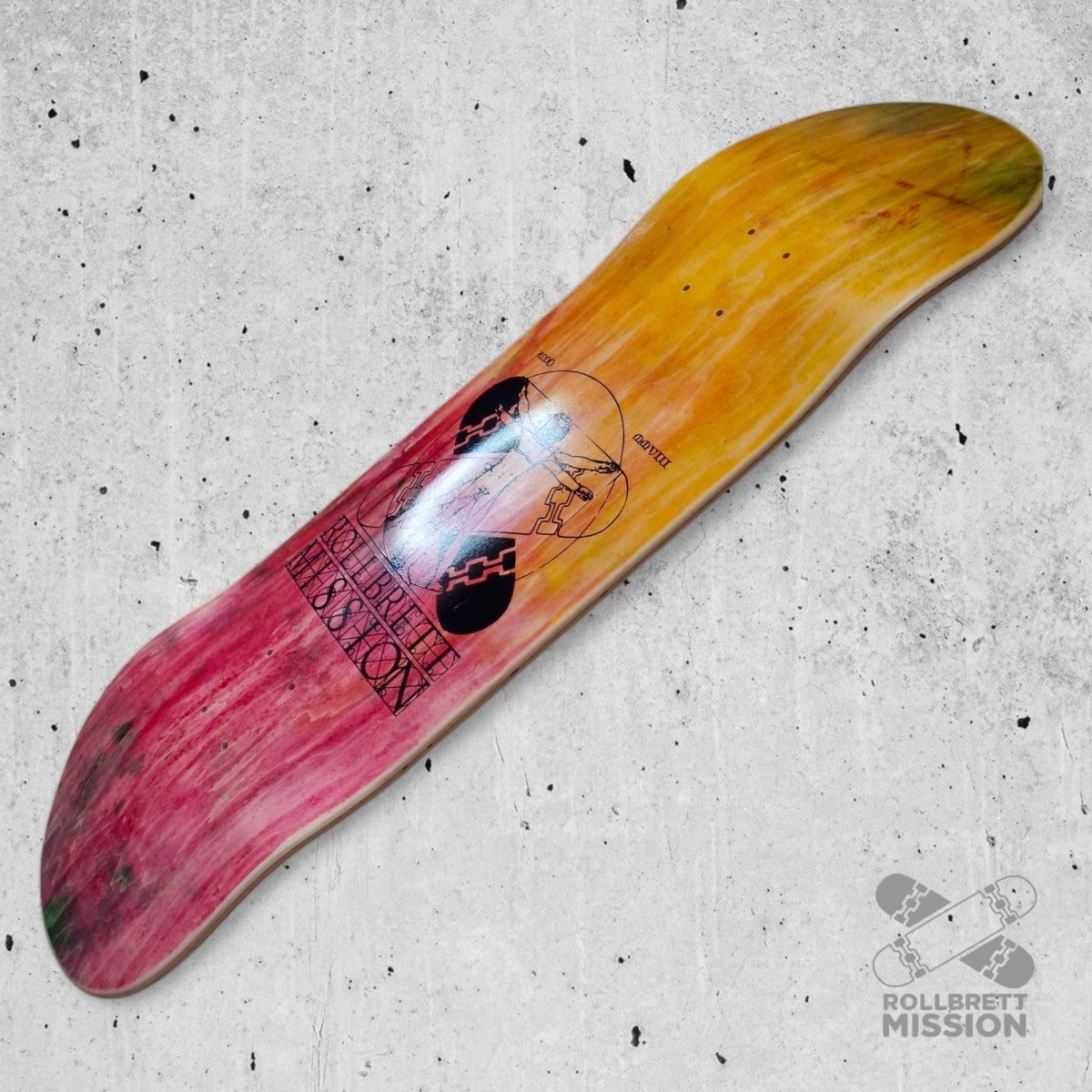 Rollbrett Mission Vitruvian Acid 9.8 Short Twintail Deck V3 - Skateboard - Decks - Rollbrett Mission