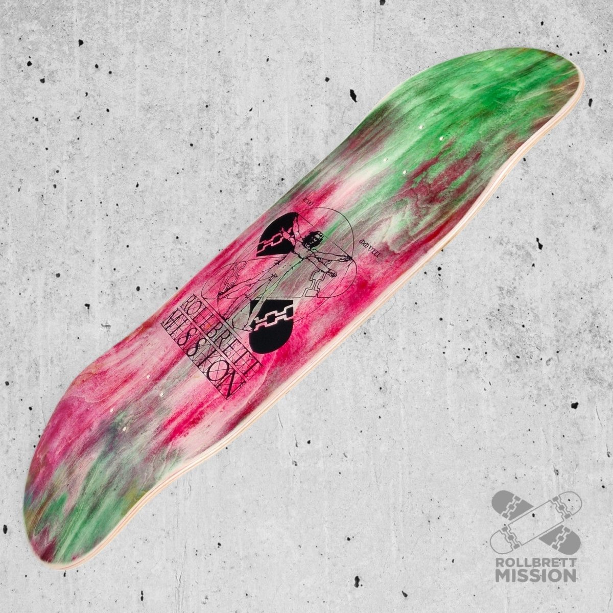 Rollbrett Mission Vitruvian Breiter Bube 10.5 Deck Acid V7 - Skateboard - Decks - Rollbrett Mission