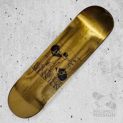 Rollbrett Mission Vitruvian Gold Foil Deck - Skateboard - Decks - Rollbrett Mission