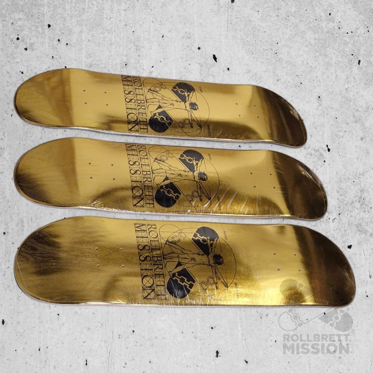 Rollbrett Mission Vitruvian Gold Foil Deck - Skateboard - Decks - Rollbrett Mission