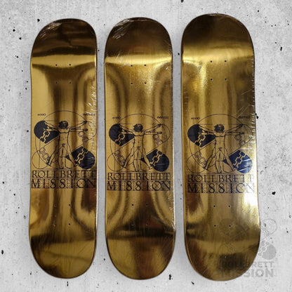 Rollbrett Mission Vitruvian Gold Foil Deck - Skateboard - Decks - Rollbrett Mission