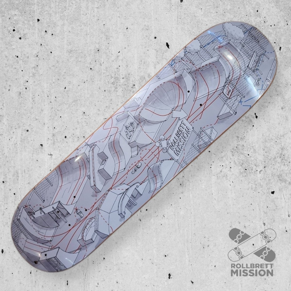 Rollbrett Mission x Little Skateboards Park Deck - Skateboard - Decks - Rollbrett Mission